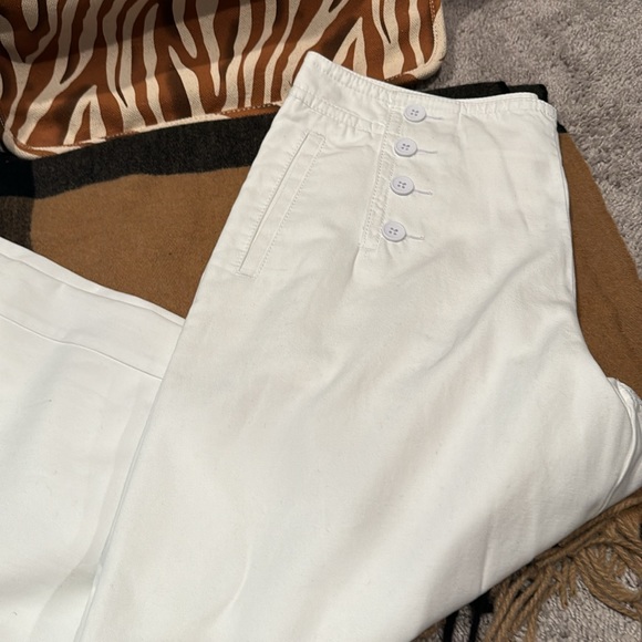 NWT White Wide Leg Sailor Pants - Picture 6 of 8